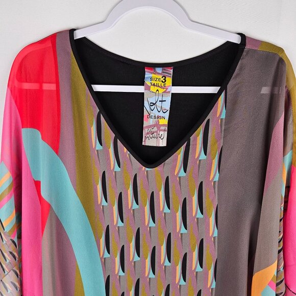 Volt Design Tunic Top Size Large Art To Wear, Dopamine Maximalism Artsy Colorful - Picture 2 of 12